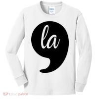 Comma La Kamala Harris For President 2024 Election Kids Long Sleeve Shirt thumb 0