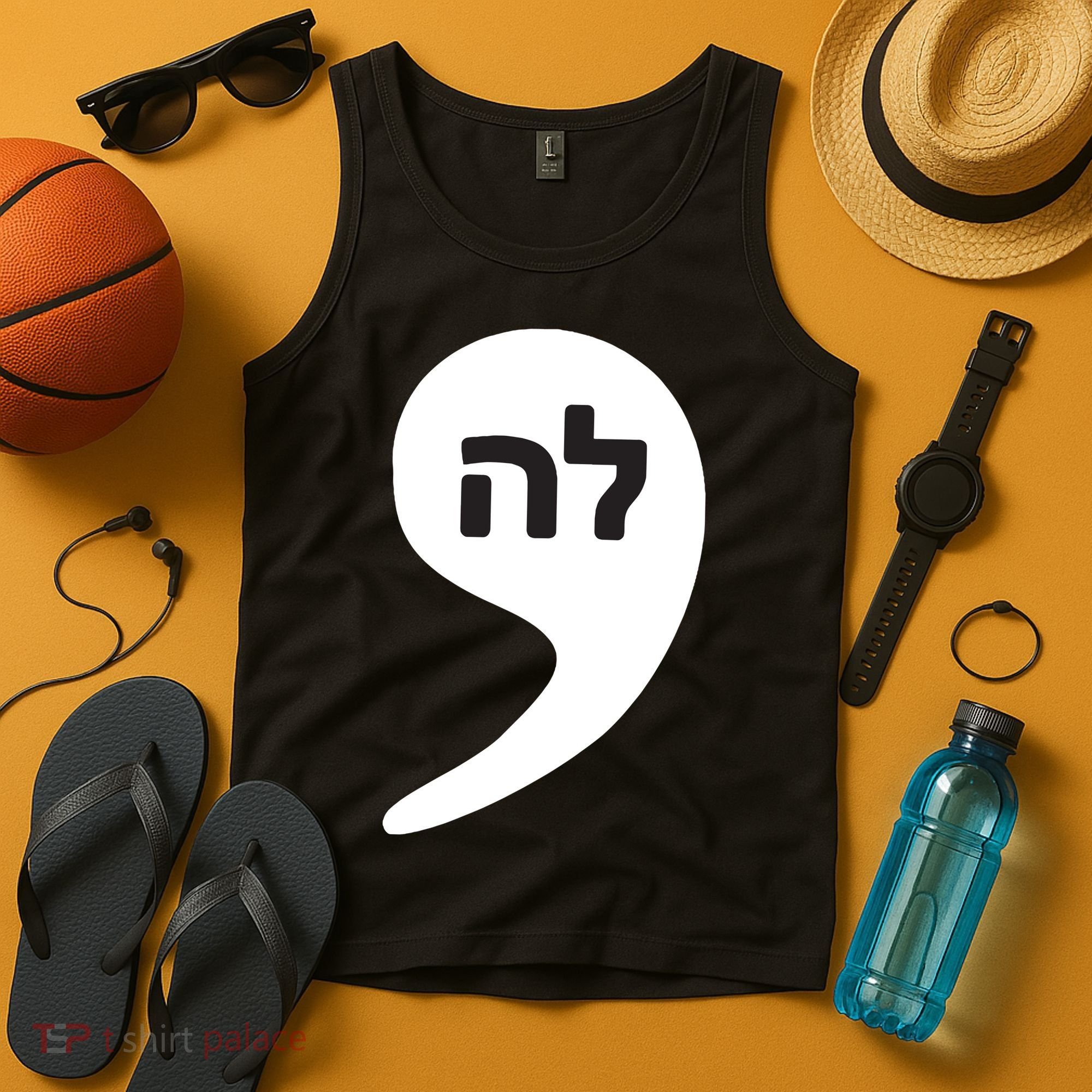 Comma La Kamala Hebrew Alphabet Cute Tank Top