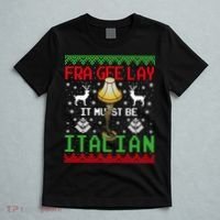 Fragile Christmas Leg Lamp FRA GEE LAY It Must Be Italian Ugly Sweater T-Shirt thumb 5