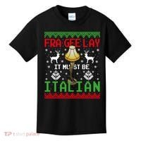 Fragile Christmas Leg Lamp FRA GEE LAY It Must Be Italian Ugly Sweater Kids T-Shirt thumb 0