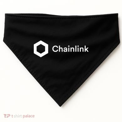 Chainlink LINK Logo, Chainlink Crypto Logo Blockchain DeFi USA-Made Doggie Bandana