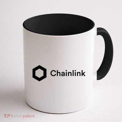 Chainlink LINK Logo, Chainlink Crypto Logo Blockchain DeFi Coffee Mug back