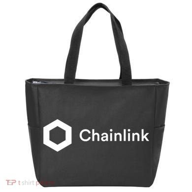 Chainlink LINK Logo, Chainlink Crypto Logo Blockchain DeFi Tote Bag
