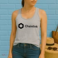 Chainlink LINK Logo, Chainlink Crypto Logo Blockchain DeFi Women's Tank Top thumb 2