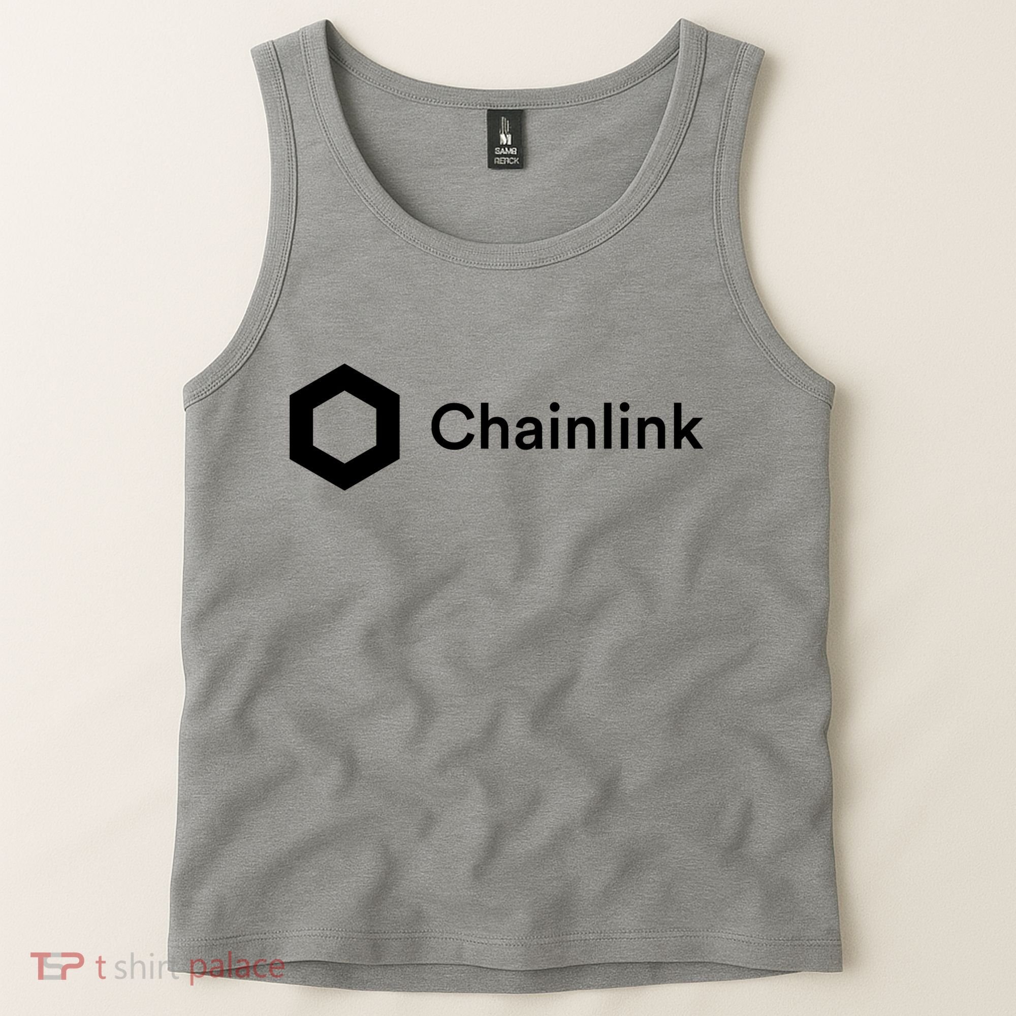 Chainlink LINK Logo, Chainlink Crypto Logo Blockchain DeFi Tank Top