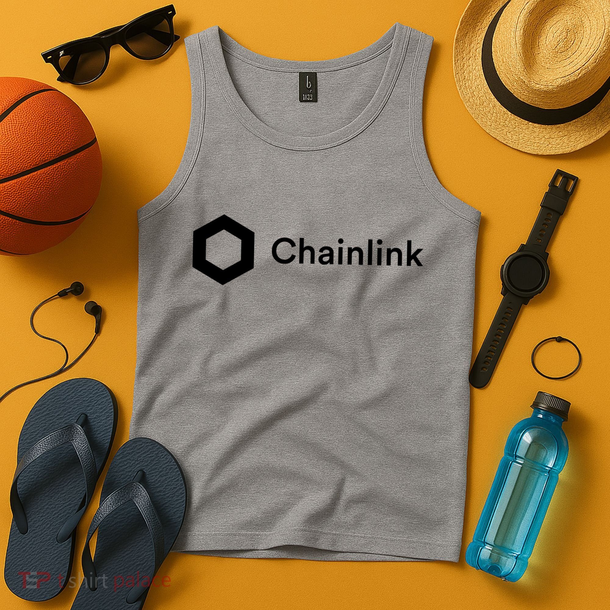 Chainlink LINK Logo, Chainlink Crypto Logo Blockchain DeFi Tank Top