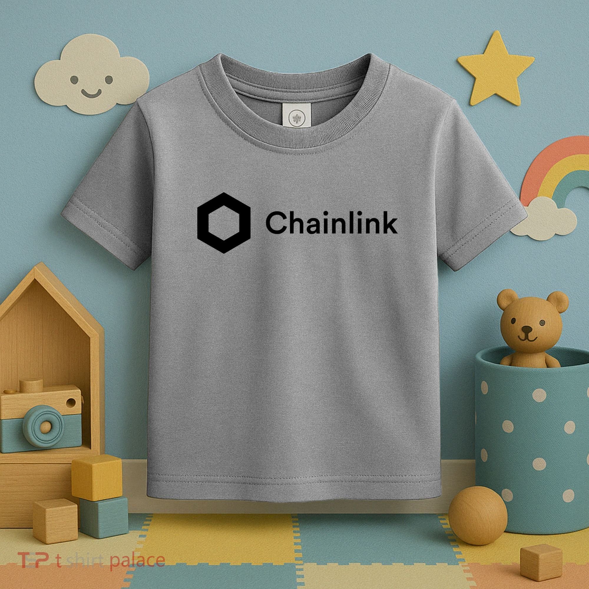 Chainlink LINK Logo, Chainlink Crypto Logo Blockchain DeFi Toddler T-Shirt