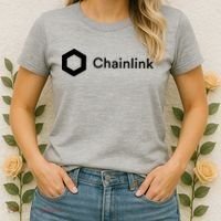 Chainlink LINK Logo, Chainlink Crypto Logo Blockchain DeFi Women's T-Shirt thumb 2
