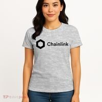 Chainlink LINK Logo, Chainlink Crypto Logo Blockchain DeFi Women's T-Shirt thumb 4