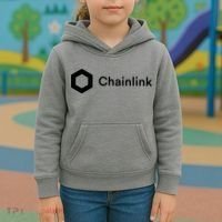 Chainlink LINK Logo, Chainlink Crypto Logo Blockchain DeFi Kids Hoodie thumb 3