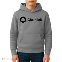 Chainlink LINK Logo, Chainlink Crypto Logo Blockchain DeFi Kids Hoodie thumb 4