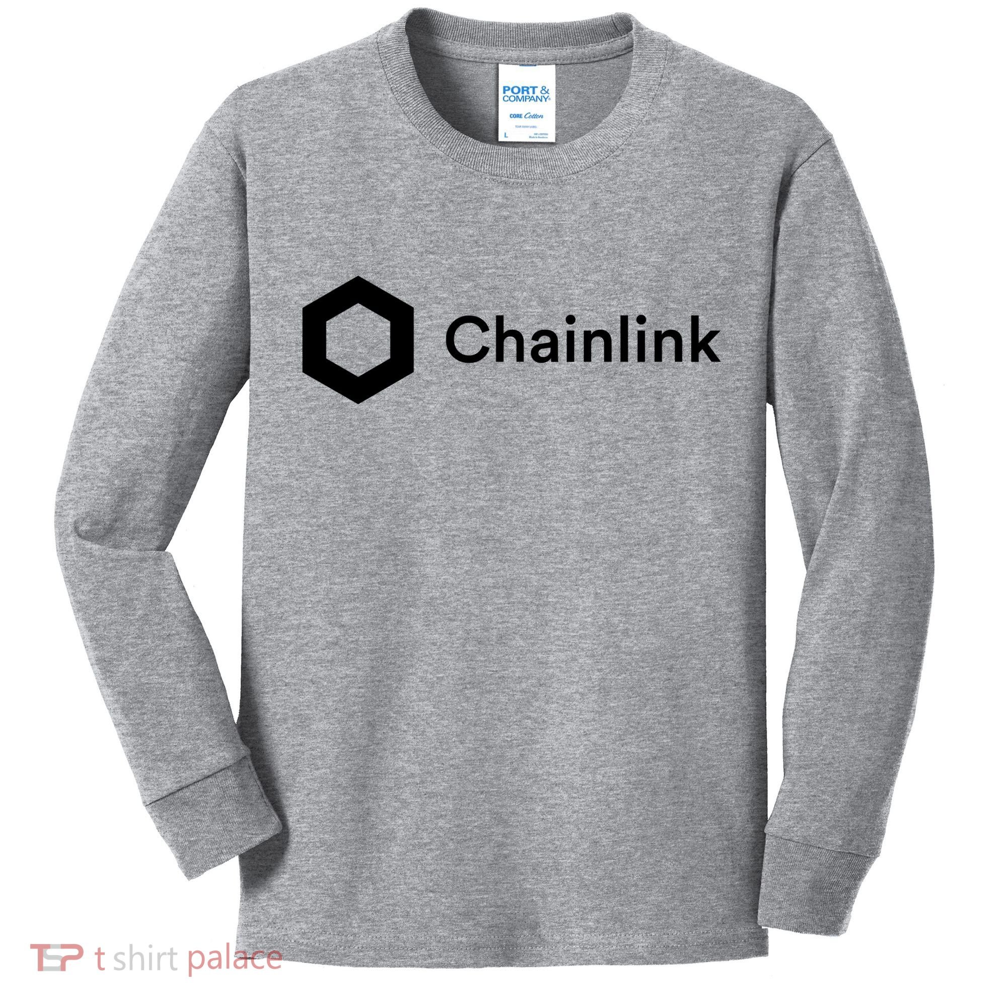 Chainlink LINK Logo, Chainlink Crypto Logo Blockchain DeFi Kids Long Sleeve Shirt