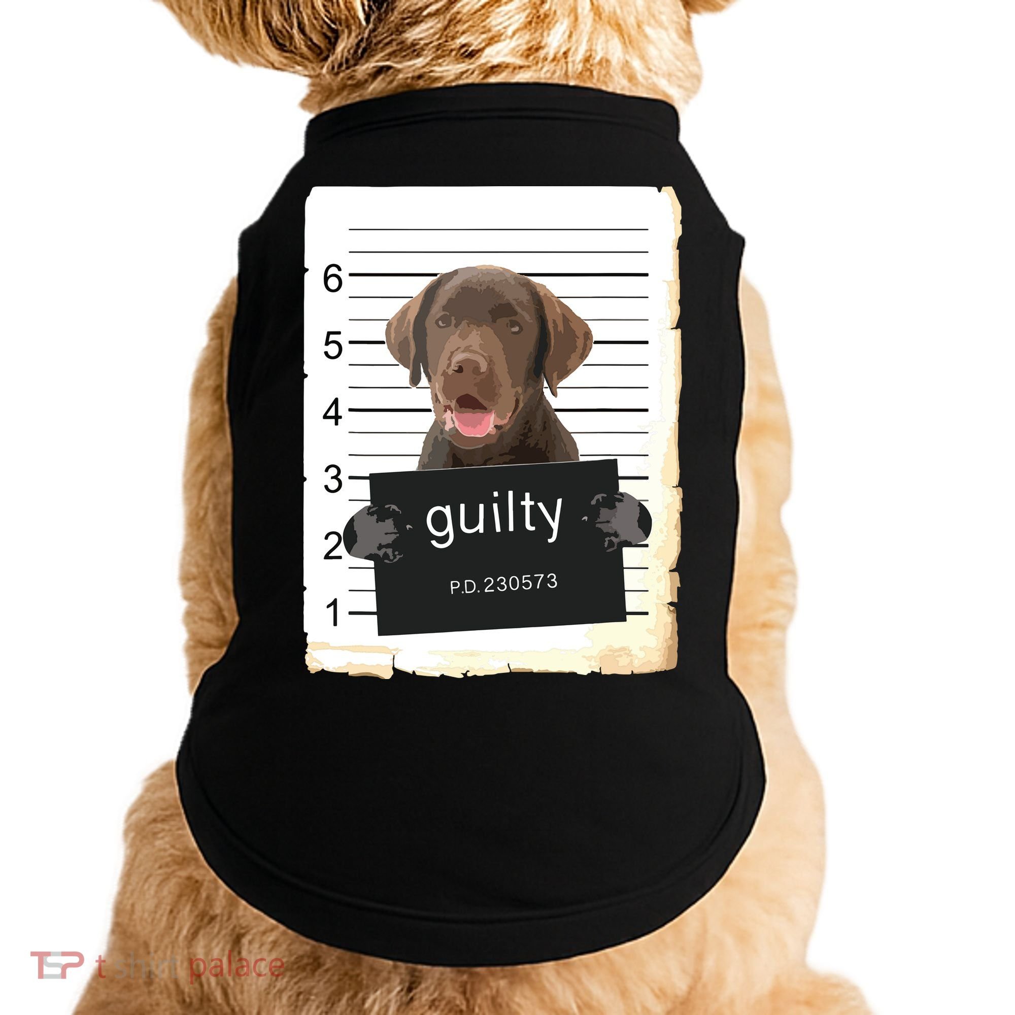 Chocolate Lab Labrador Dog Mug Shot Bad Dog Doggie Tank