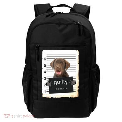 Chocolate Lab Labrador Dog Mug Shot Bad Dog Backpack