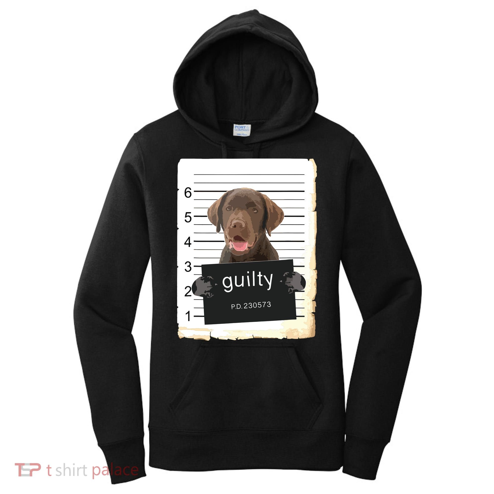 Chocolate Lab Labrador Dog Mug Shot Bad Dog Women's Hoodie
