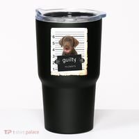 Chocolate Lab Labrador Dog Mug Shot Bad Dog Tumbler thumb 0