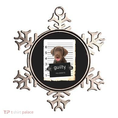Chocolate Lab Labrador Dog Mug Shot Bad Dog Ornament