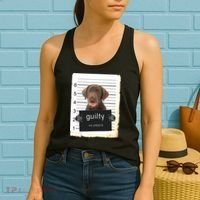 Chocolate Lab Labrador Dog Mug Shot Bad Dog Women's Tank Top thumb 2