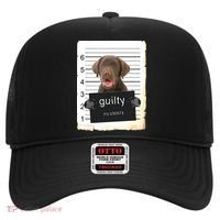 Chocolate Lab Labrador Dog Mug Shot Bad Dog Hat thumb 0