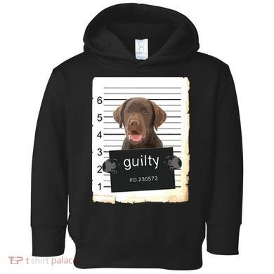 Chocolate Lab Labrador Dog Mug Shot Bad Dog Toddler Hoodie