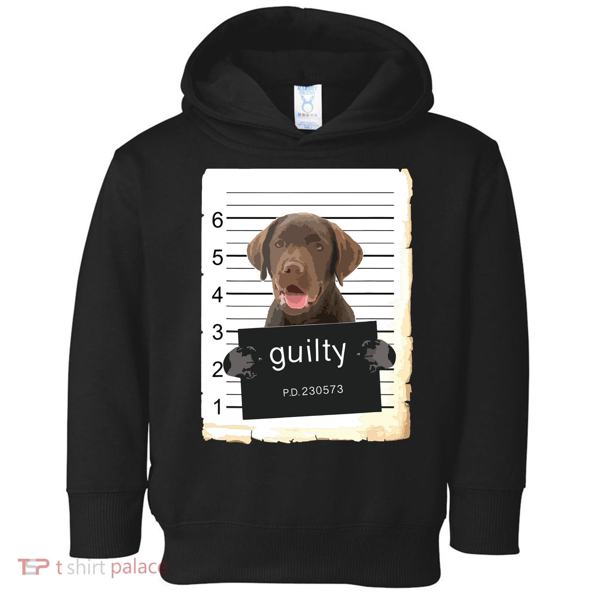 Chocolate Lab Labrador Dog Mug Shot Bad Dog Toddler Hoodie