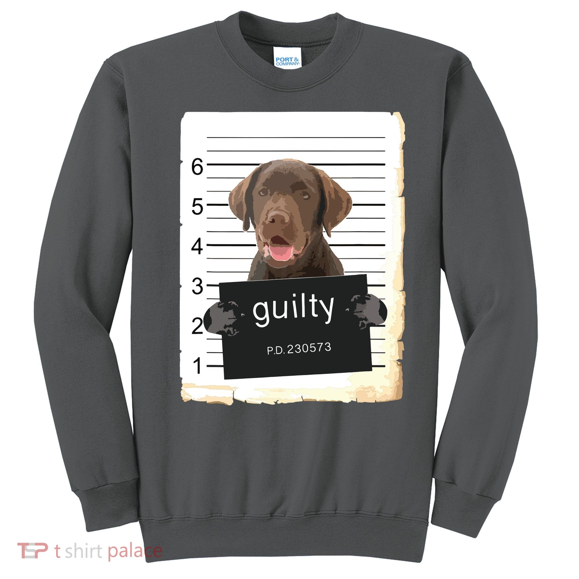 Chocolate Lab Labrador Dog Mug Shot Bad Dog Sweatshirt