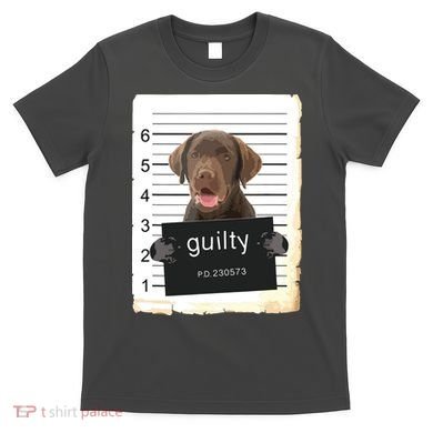 Chocolate Lab Labrador Dog Mug Shot Bad Dog T-Shirt