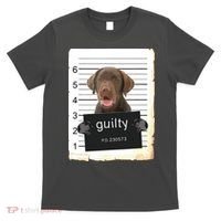 Chocolate Lab Labrador Dog Mug Shot Bad Dog T-Shirt thumb 0