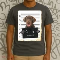 Chocolate Lab Labrador Dog Mug Shot Bad Dog T-Shirt thumb 3