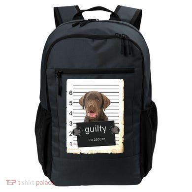 Chocolate Lab Labrador Dog Mug Shot Bad Dog Backpack