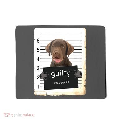 Chocolate Lab Labrador Dog Mug Shot Bad Dog Mousepad