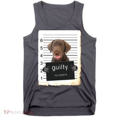 Chocolate Lab Labrador Dog Mug Shot Bad Dog Tank Top