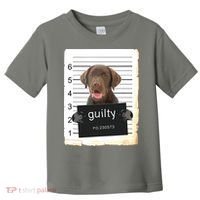 Chocolate Lab Labrador Dog Mug Shot Bad Dog Toddler T-Shirt thumb 0