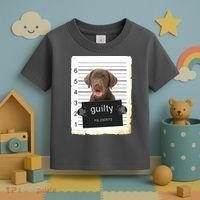 Chocolate Lab Labrador Dog Mug Shot Bad Dog Toddler T-Shirt thumb 3