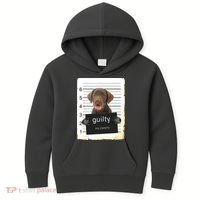 Chocolate Lab Labrador Dog Mug Shot Bad Dog Kids Hoodie thumb 0