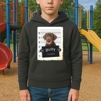 Chocolate Lab Labrador Dog Mug Shot Bad Dog Kids Hoodie thumb 2