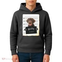 Chocolate Lab Labrador Dog Mug Shot Bad Dog Kids Hoodie thumb 4