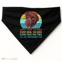 Chocolate Lab Labrador Retriever Dog Every Snack you Make USA-Made Doggie Bandana thumb 0