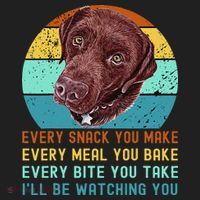Chocolate Lab Labrador Retriever Dog Every Snack you Make Beanie thumb 2