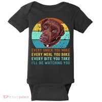 Chocolate Lab Labrador Retriever Dog Every Snack you Make Baby Bodysuit thumb 0