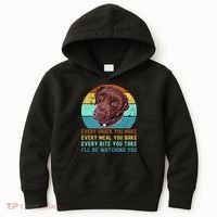 Chocolate Lab Labrador Retriever Dog Every Snack you Make Kids Hoodie thumb 0