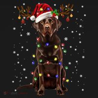 Chocolate Lab Labrador Christmas Tree Light Pajama Dog Xmas Backpack thumb 2