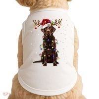 Chocolate Lab Labrador Christmas Tree Light Pajama Dog Xmas Doggie Tank thumb 0