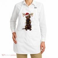 Chocolate Lab Labrador Christmas Tree Light Pajama Dog Xmas Apron thumb 2