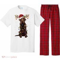 Chocolate Lab Labrador Christmas Tree Light Pajama Dog Xmas Pajama Set thumb 0