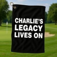 Charlie's Legacy Live On Rest In Peace Charlie Kirk Golf Towel thumb 1