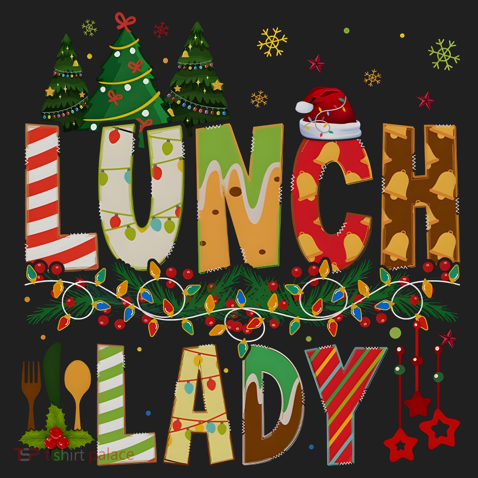 Christmas Lunch Lady Crew Holiday Season Matching Beanie