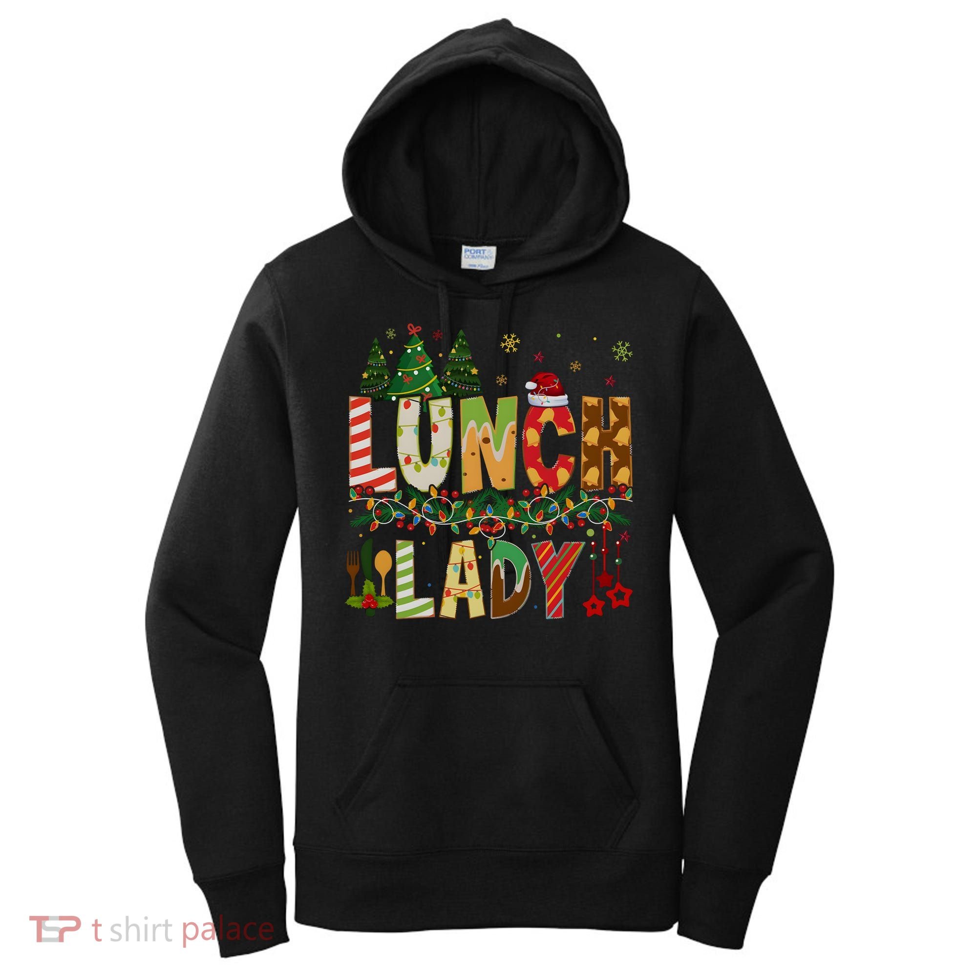 Christmas Lunch Lady Crew Holiday Season Matching Women's Hoodie