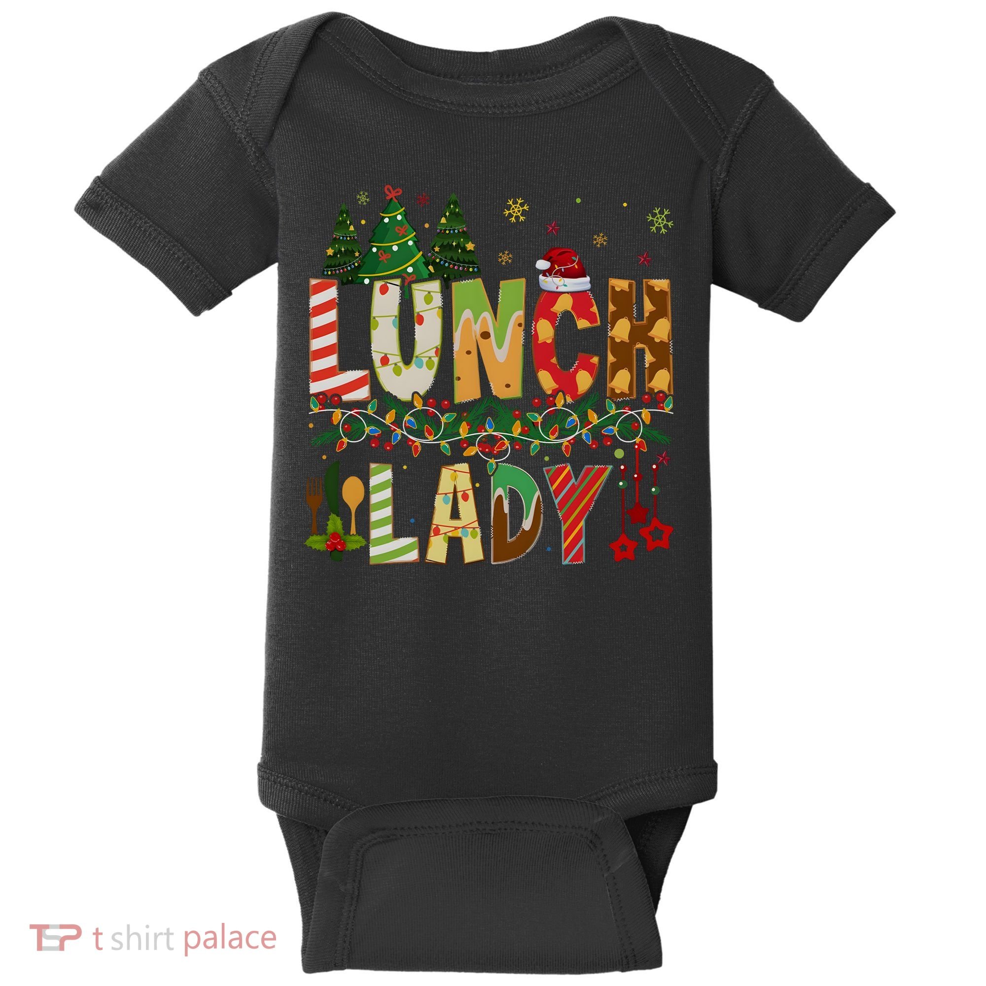 Christmas Lunch Lady Crew Holiday Season Matching Baby Bodysuit