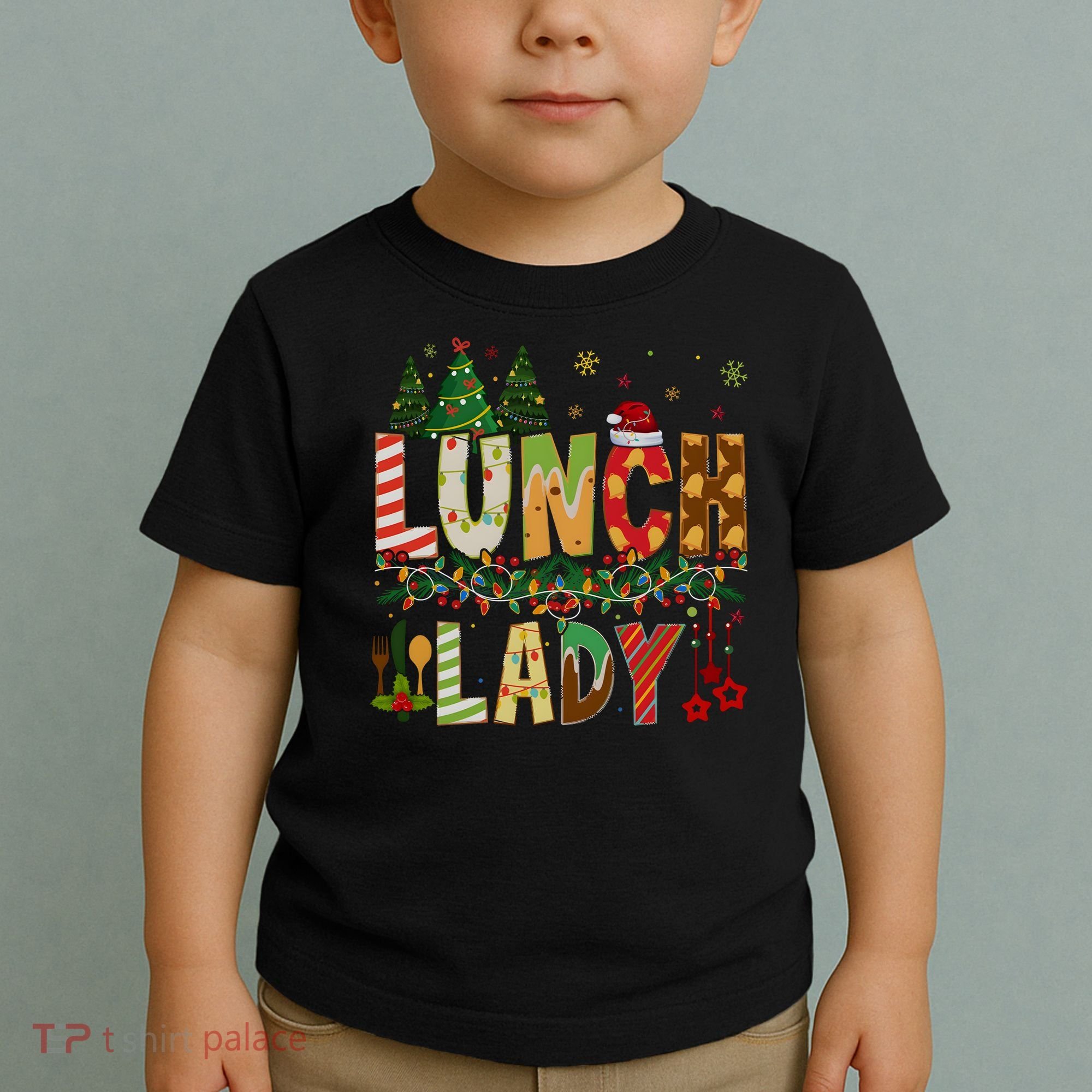 Christmas Lunch Lady Crew Holiday Season Matching Toddler T-Shirt